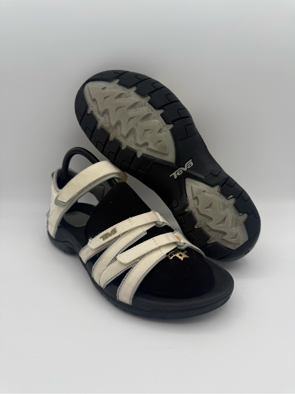 Women's Teva Off-White Strappy Outdoor Hiking Water Sport Tirra Sandals Size 9.5